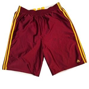 Adidas Men's Basketball Shorts Vintage Dazzle Baggy Shiny Reversible Size Large